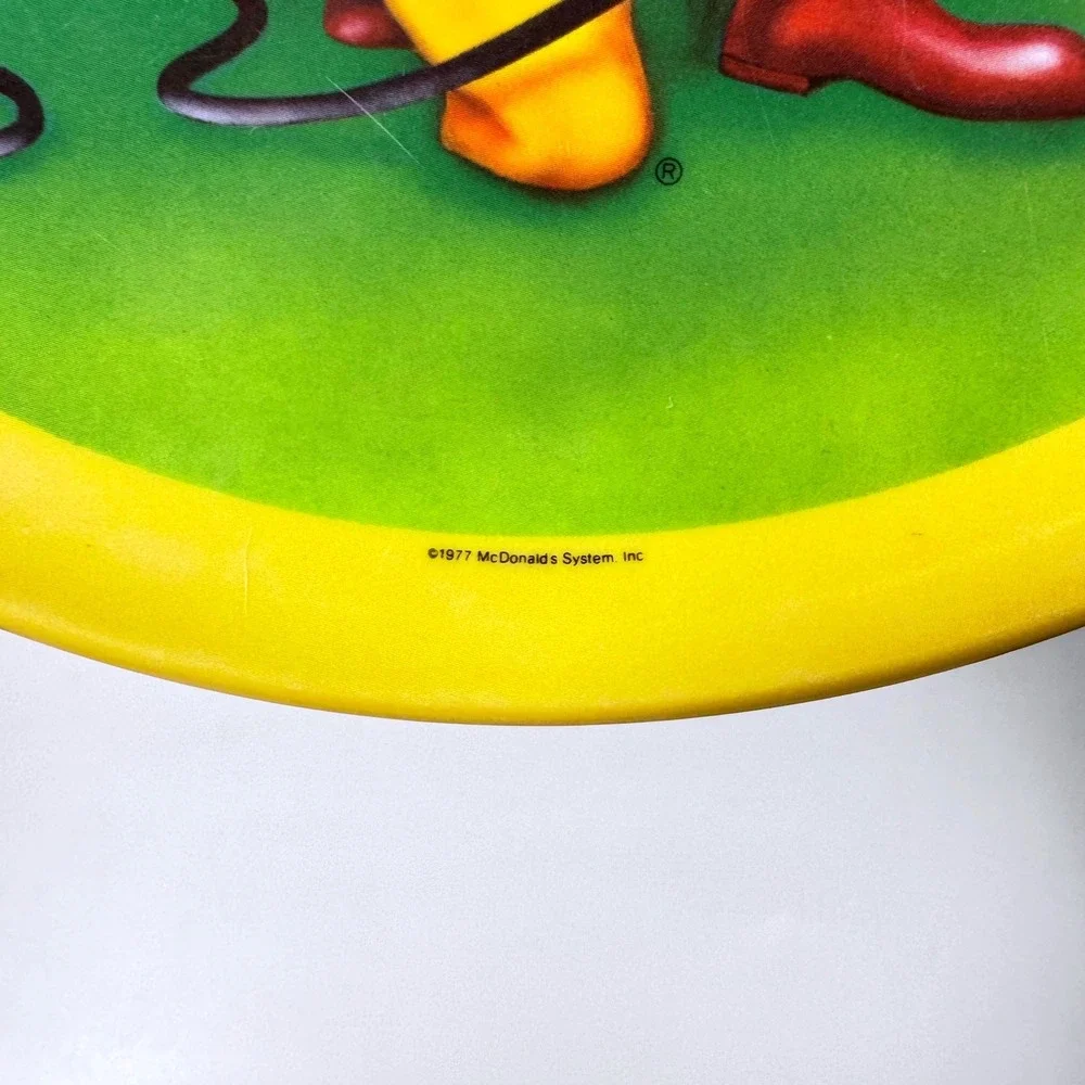 Vintage 1977 McDonalds Ronald McDonald Mayor McCheese Melamine Plate 10 inch